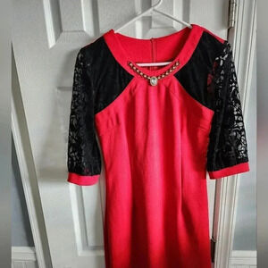 KG Ladies red‎ & black dress